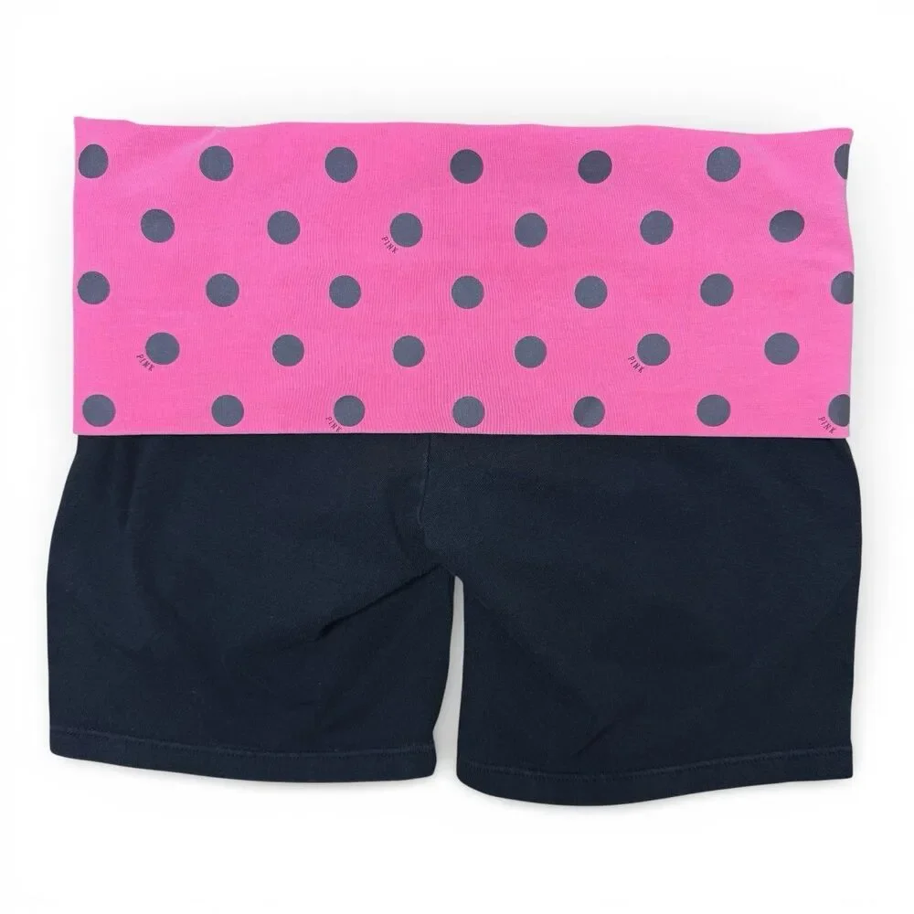 Y2K Victorias Secret PINK Polka Dot Foldover Shorts Size XS Yoga Preppy Snooki